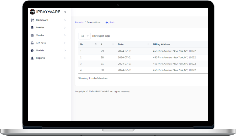 IPPayware Dashboard